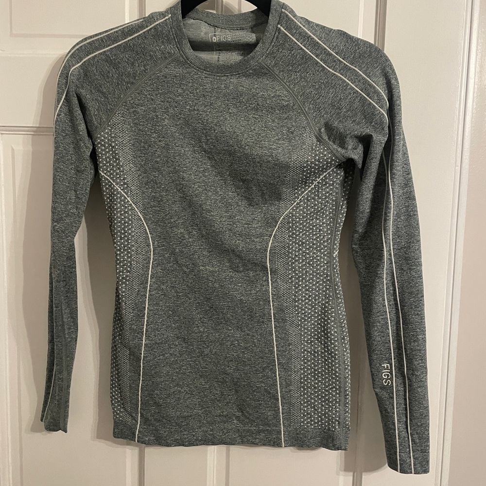 FIGS Salta Seamless Long Sleeve Top British Racing Green
